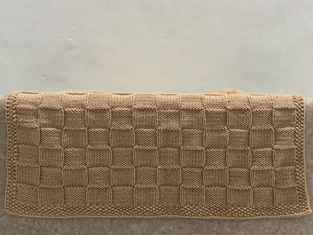 Quick & Easy Checks Baby Blanket – Knitting Pattern - Instant PDF Download