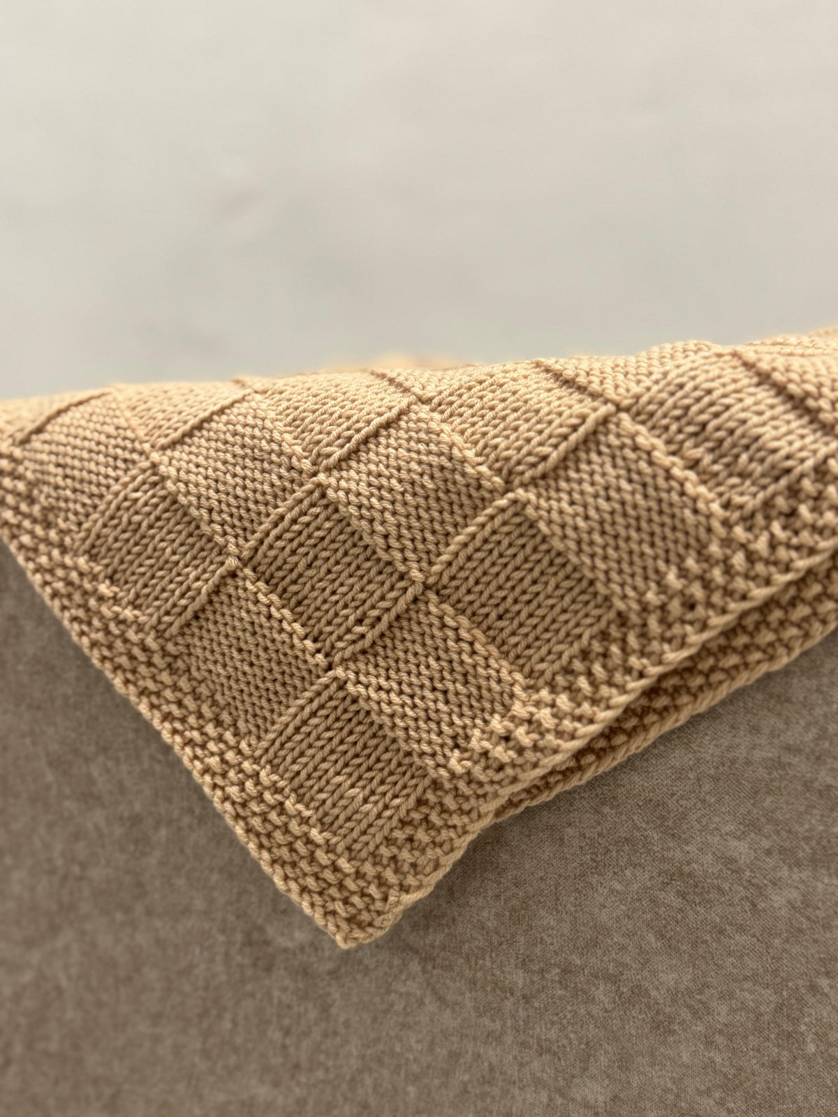 Quick & Easy Checks Baby Blanket – Knitting Pattern - Instant PDF Download