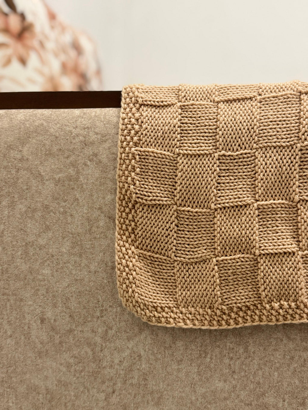 Quick & Easy Checks Baby Blanket – Knitting Pattern - Instant PDF Download