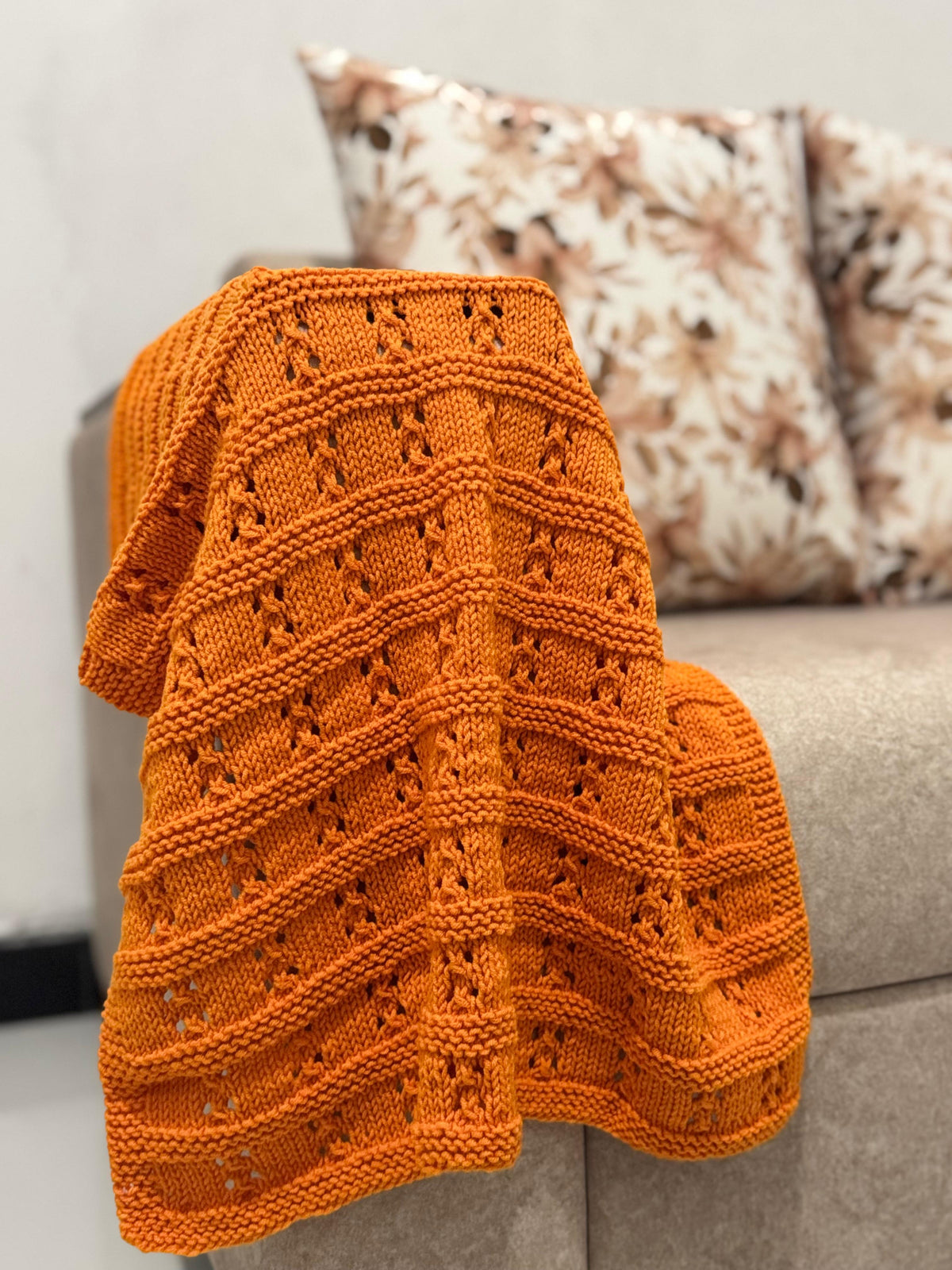 Easy Lacy Dream Baby Blanket - Knitting Pattern - Instant PDF Download
