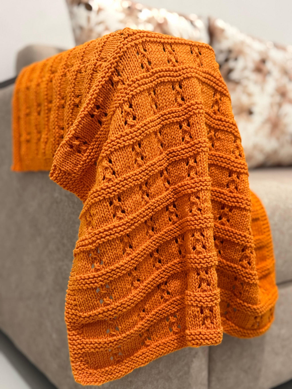 Easy Lacy Dream Baby Blanket - Knitting Pattern - Instant PDF Download